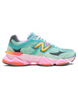 New Balance 9060 Scarpe Donna Verde Menta e Rosa Fluo in Mesh e Pelle