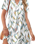 Abito Donna Estivo Sherry – Abito Midi Scollo a V Elegante, Taglio Fluido Bohemien per Vacanze e Matrimonio