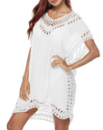 Meleden Vestito da Spiaggia Donna – Poncho Fluido con Scollo a V Copricostume Bikini Stile Bohemien
