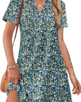 Abito Donna Estivo Sherry – Abito Midi Scollo a V Elegante, Taglio Fluido Bohemien per Vacanze e Matrimonio