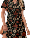 Abito Donna Estivo Sherry – Abito Midi Scollo a V Elegante, Taglio Fluido Bohemien per Vacanze e Matrimonio