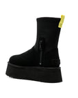 UGG Classic Dipper Boot Black stivaletti donna in pelle scamosciata e montone nero, dettaglio suola