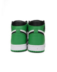 Nike Air Jordan 1 High Verde Lucky e Nero in Pelle