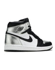 Nike Air Jordan 1 High Silver Toe Argento e Nero in Pelle
