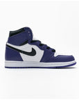 Nike Air Jordan 1 High Retro Viola Court e Bianca in Pelle