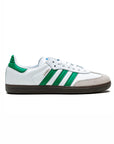 Adidas Samba OG White Green sneakers basse uomo e donna in bianco verde - vista laterale