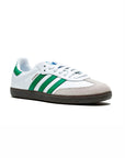 Adidas Samba OG White Green sneakers basse uomo e donna in bianco verde - vista frontale