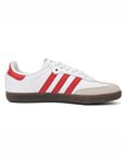 Adidas Samba OG White Red sneakers basse uomo e donna in bianco rosso - vista laterale