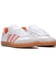 Adidas Samba OG Womens Cloud White Wonder Clay sneakers basse donna in bianco - vista frontale