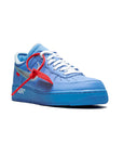 Nike Air Force 1 Low x Off-White Blu MCA con Swoosh Argento