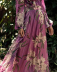 Sienna | Abito lungo da donna a maniche lunghe con stampa floreale