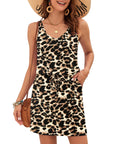 Vestito Donna Ursula – Scollo a V, Spalline Sottili, Taglio Mini e Vita Regolabile con Tasche Estate