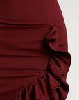 Abito lungo donna in tessuto leggero, aderente — vista 5