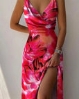 Sydney | Abito midi floreale da donna con scollo a V