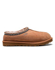 UGG Tasman Camel ciabatte chiuse uomo e donna in pelle scamosciata e montone cammello, vista laterale