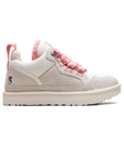 UGG Lowmel Love '25 Jasmin Tropical Pink sneakers uomo e donna in pelle scamosciata rosa, vista laterale