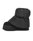 UGG Mini Dipper Puffer Black stivaletti uomo e donna in pelle scamosciata e montone nero, dettaglio suola