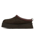 UGG Tazz Dusted Cocoa ciabatte platform uomo e donna in pelle scamosciata e montone marrone cacao, dettaglio suola