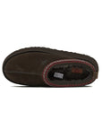 UGG Tazz Dusted Cocoa ciabatte platform uomo e donna in pelle scamosciata e montone marrone cacao, vista posteriore