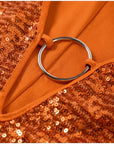 Abito corto donna con paillettes e scollo a V – Design aderente con maniche ampie