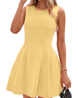 Winona Vestito Corto Donna – Vestito A-Line Elegante Senza Maniche, Taglio Skater Chic Business & Cocktail