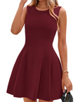 Winona Vestito Corto Donna – Vestito A-Line Elegante Senza Maniche, Taglio Skater Chic Business & Cocktail