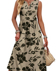 Vestito Maxi Sophia da Donna – Abito Lungo Estivo con Scollo a V, Senza Maniche e Tasche