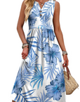 Vestito Maxi Sophia da Donna – Abito Lungo Estivo con Scollo a V, Senza Maniche e Tasche