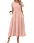 Abito Maxi Bohemien Olivia da Donna – Abito Lungo Floreale con Taglio A e Tasche