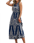 Vestito Maxi Sophia da Donna – Abito Lungo Estivo con Scollo a V, Senza Maniche e Tasche
