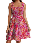 Vestaglia estiva da donna Iris – floreale con scollo quadrato e spalline sottili