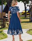 Vestito Midi Emily da Donna con Volant – Abito Estivo Svasato a Vita Alta con Tasche