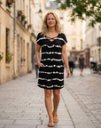 Sophie Abito Estivo Donna – Abito Scollo a V A-Line con Tasche e Maniche Corte