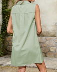 Vestaglia Midi Donna Estate – Scollo a V Senza Maniche con Bottoni