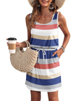 Vestaglia Faith Estiva Donna – Senza Maniche, Scollo a U con Coulisse e Tasche