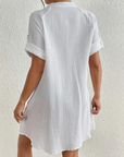 Paige Tunica da Spiaggia Donna – Cotone Collo a V con Bottoni e Tasche