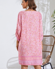 Tunica Donna Estiva Mara – Floreale Bohemien Maniche 3/4 e Fiocco