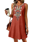 Rachel Vestito Lungo Donna Estate – Lino Cotone Senza Maniche & Tasche