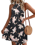 Vestito Estivo Donna Mian – Mini Tunica Halter con Schiena Scoperta e Tasche