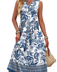 Vestito Maxi Sophia da Donna – Abito Lungo Estivo con Scollo a V, Senza Maniche e Tasche