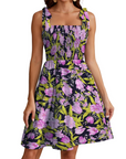 Vestaglia estiva da donna Iris – floreale con scollo quadrato e spalline sottili