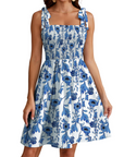 Vestaglia estiva da donna Iris – floreale con scollo quadrato e spalline sottili