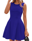 Sophie Abito Donna – Abito Corto A-Line Senza Maniche Elegante Business Casual Elasticizzato