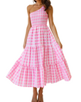 Abito Maxi Bohème da Donna ZsaZsa – Abito Monospalla con Volant, Taglio A-Line ed Elegante per l’Estate
