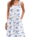 Vestito Estivo Donna Susana – Vestito Senza Maniche Vita Sottile, Scollo Quadrato e Taglio A-Line