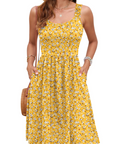 Vestito Estivo Donna Susana – Vestito Senza Maniche Vita Sottile, Scollo Quadrato e Taglio A-Line