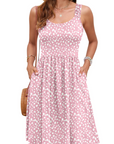 Vestito Estivo Donna Susana – Vestito Senza Maniche Vita Sottile, Scollo Quadrato e Taglio A-Line