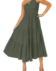Abito Maxi Bohème da Donna ZsaZsa – Abito Monospalla con Volant, Taglio A-Line ed Elegante per l’Estate
