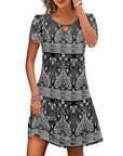Vestito Midi Willow a Fiori da Donna – Abito Estivo Svasato con Tasche e Maniche a Sbuffo