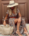 Abito Maxi Boho Arioso da Donna con Cintura Coordinata